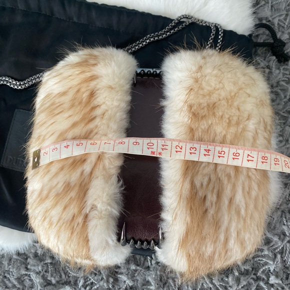 Maison Du Posh Fur and Leather Mini Bag / Clutch - Picture 5 of 6